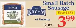 Market Basket Small batch sausage offer