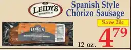 Market Basket Spanish Style Chorizo Sausage offer