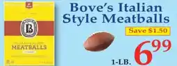 Market Basket Bove's Italian Style Meatballs offer