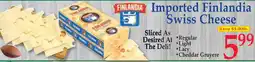 Market Basket Imported Finlandia Swiss Cheese offer
