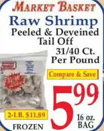 Market Basket Market basket raw shrimp offer