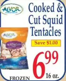 Market Basket Alvor cooked & cut squid tentacles offer