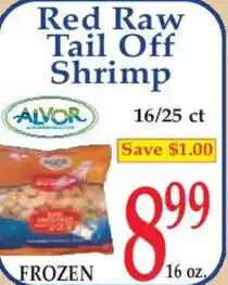 Market Basket Alvor Red Raw Tail Off Shrimp offer