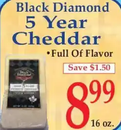 Market Basket Black Diamond 5 Year Cheddar offer