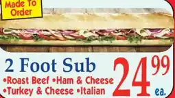 Market Basket 2 Foot Sub offer