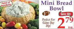 Market Basket Mini Bread Bowl offer