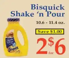 Market Basket Bisquick Shake 'n Pour offer