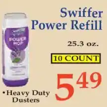 Market Basket Swiffer Power Refill offer