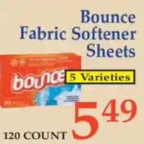 Market Basket Bounce Fabric Softener Sheets offer