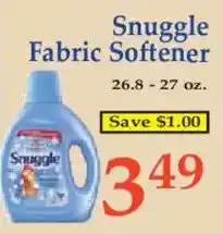 Market Basket Snuggle Fabric Softener offer