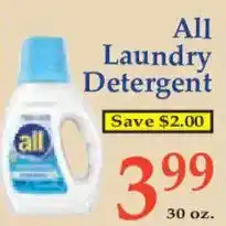 Market Basket All Laundry Detergent offer