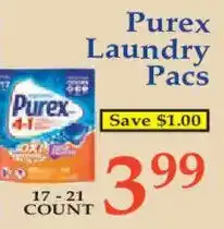 Market Basket Purex Laundry Pacs offer