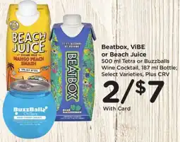 Ralphs Beatbox, ViBE or Beach Juice offer