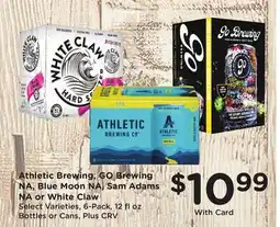 Ralphs Athletic Brewing, GO Brewing NA, Blue Moon NA, Sam Adams NA or White Claw offer