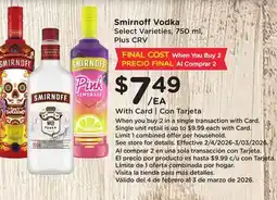 Ralphs Smirnoff Vodka offer