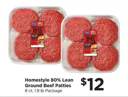 Food 4 Less Homestyle 80% Lean Ground Beef Patties offer