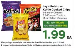 Food 4 Less Lay's Potato or Kettle Cooked Chips offer