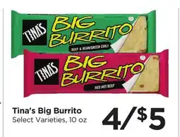 Food 4 Less Tina's Big Burrito offer