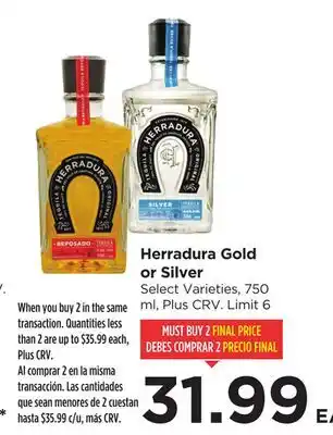 Food 4 Less Herradura Gold or Silver offer
