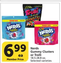 Vons Nerds Gummy Clusters or Trolli offer