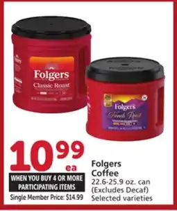 Vons Folgers Coffee offer