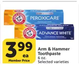 Vons Arm & Hammer Toothpaste offer