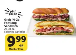 Vons Grab 'N Go Footlong Sandwich offer