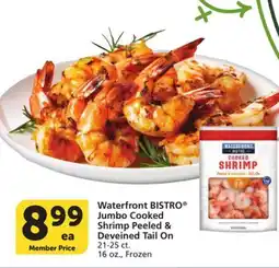 Vons Waterfront BISTRO Jumbo Cooked Shrimp Peeled & Deveined Tail On offer