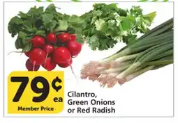Vons Cilantro, Green Onions or Red Radish offer