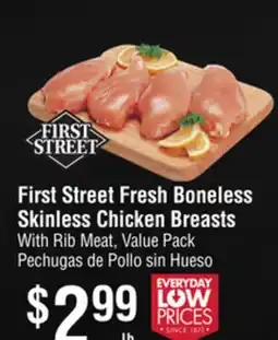 Smart & Final First Street Fresh Boneless Skinless Chicken Breasts offer