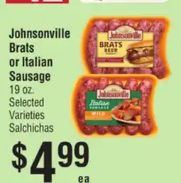 Smart & Final Johnsonville Brats or Italian Sausage offer