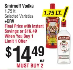 Smart & Final Smirnoff Vodka offer