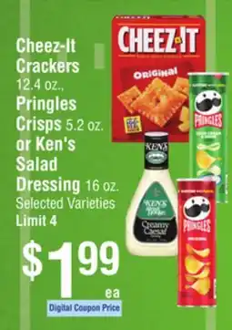 Smart & Final Cheez-It Crackers, Pringles Crisps or Ken's Salad Dressing offer