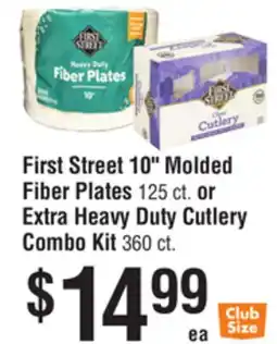 Smart & Final First Street 10 Molded Fiber Plates or Extra Heavy Duty Cutlery Combo Kit offer