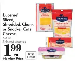 Pavilions Lucerne Sliced, Shredded, Chunk or Snacker Cuts Cheese offer