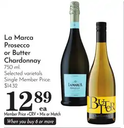 Pavilions La Marca Prosecco or Butter Chardonnay offer