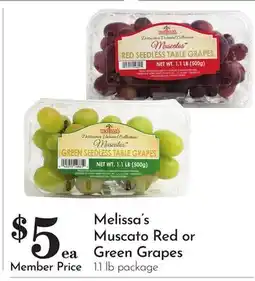 Pavilions Melissa's Muscato Red or Green Grapes offer