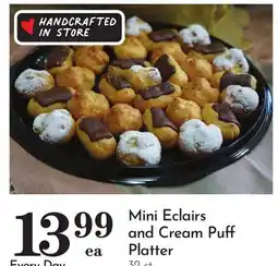 Pavilions Mini Eclairs and Cream Puff Platter offer