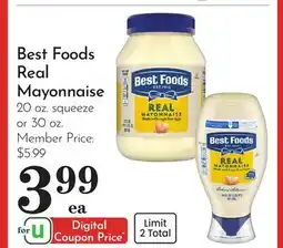 Pavilions Best Foods Real Mayonnaise offer
