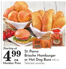Pavilions St. Pierre Brioche Hamburger or Hot Dog Buns offer