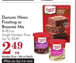 Pavilions Duncan Hines Frosting or Brownie Mix offer