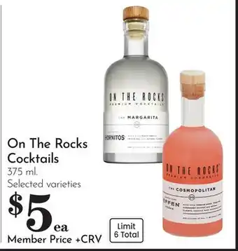 Pavilions On The Rocks Cocktails offer