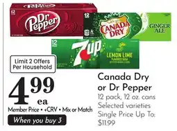 Pavilions Canada Dry or Dr Pepper offer