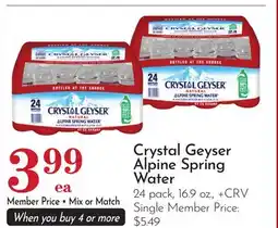 Pavilions Crystal Geyser Alpine Spring Water offer