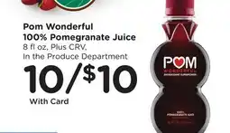 Ralphs Pom Wonderful 100% Pomegranate Juice offer