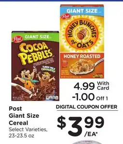 Ralphs Post Giant Size Cereal offer