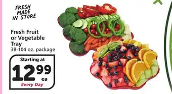 Albertsons Fresh Fruit or Vegetable Tray offer