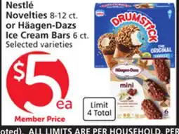 Albertsons Nestlé Novelties 8-12 ct. or Häagen-Dazs Ice Cream Bars 6 ct offer