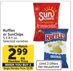 Albertsons Ruffles or SunChips offer