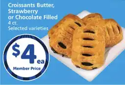 Albertsons Croissants Butter, Strawberry or Chocolate Filled offer